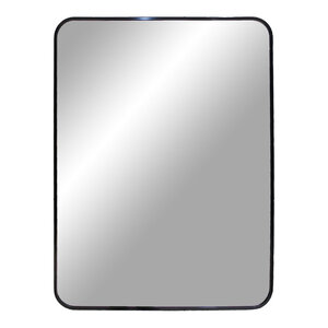 Miroir rectangulaire en aluminium avec cadre noir 50 x 70 cm