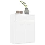vidaXL Buffet blanc 60x30x75 cm bois d'ingénierie