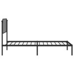vidaXL Cadre de lit métal sans matelas avec tête de lit noir 100x200cm