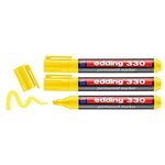 Marqueur Permanent 330 Jaune Pointe Biseautée 1-5 mm x 3 EDDING