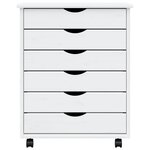 vidaXL Armoire roulante avec tiroirs MOSS blanc bois de pin solide
