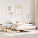 vidaXL Cadre de lit sans matelas 160x200 cm bois massif de pin