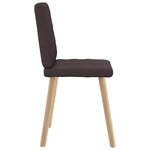vidaXL Chaises à manger lot de 4 marron foncé tissu