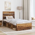 vidaXL Cadre de lit Bois ancien 90 x 190 cm Pin massif