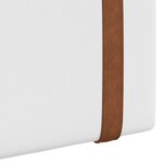vidaXL Tête de lit suspendue Avec lumière LED Blanc PU antique