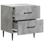vidaXL Cabinet de chevet avec tiroir Gris béton 43 x 34 5 x 47 5 cm