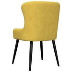 vidaXL Chaises à manger lot de 6 jaune velours