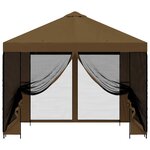 vidaXL Abri de jardin avec parois 3 x 3 m Taupe Polyester et Acier