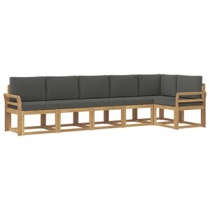 vidaXL Ensemble de canapés d'extérieur 6 Pièces Blanc et anthracite