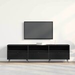 vidaXL Meuble TV Chêne noir 150 x 30 x 44.5 cm Bois d'ingénierie