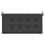 vidaXL Coussin de banc de jardin noir 120x50x4 cm tissu oxford