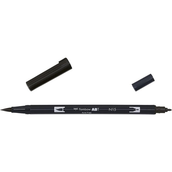 Feutre pinceaux ABT Dual Brush Pen, noir TOMBOW