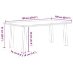 vidaXL Table à manger marron clair bois de chêne massif rectangulaire