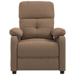 vidaXL Fauteuil de massage Marron Tissu
