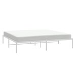 vidaXL Cadre de lit métal sans matelas blanc 183x213 cm