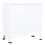 vidaXL Coffre de rangement industriel Blanc 75x40x80 cm Acier