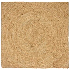 vidaXL Tapis de surface Carré Marron 120 x 120 cm Jute