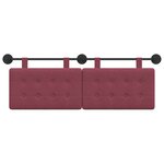vidaXL Tête de lit suspendue Bordeaux Tissu