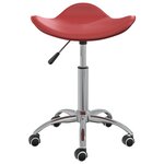 vidaXL Chaises pivotantes à manger lot de 6 bordeaux similicuir