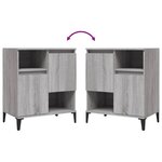 vidaXL Buffets 2 Pièces sonoma gris 60x35x70 cm bois d'ingénierie