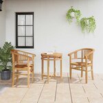 vidaXL Chaises de jardin 2 Pièces Marron 63 x 58 x 89 cm