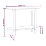 vidaXL Table console Gris 110x40x80 cm Bois massif de pin