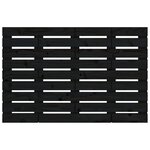 vidaXL Tête de lit murale Noir 106x3x63 cm Bois massif de pin