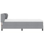 vidaXL Lit à ressorts avec matelas Gris clair 100 x 200 cm tissu