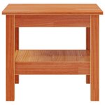 vidaXL Table basse cire marron 45x45x40 cm bois massif de pin