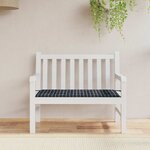 vidaXL Coussin de banc de jardin carreaux noir 120x50x4cm tissu oxford