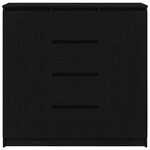 vidaXL Buffet avec tiroirs chêne noir 100 5x35x98 5 cm bois ingénierie