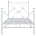 vidaXL Cadre de lit métal sans matelas avec pied de lit blanc 80x200cm