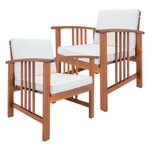 Salon de jardin 4 pièces bois d'acacia naturel beige 03_0010526