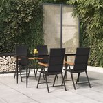 vidaXL Ensemble à manger de jardin 5 Pièces Noir et marron Résine tressée