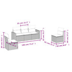 vidaXL Salon de jardin avec coussins 5 Pièces beige résine tressée