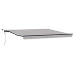 vidaXL Auvent Rétractable avec Gris clair 400 × 300 cm tissu