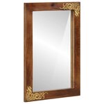 vidaXL Miroir de salle de bain Marron miel 70 x 50 x 2 5 cm