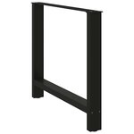 vidaXL Pieds de table à manger Noir 2 pièces 90 x (72-73) cm Acier