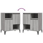 vidaXL Buffet Sonoma gris 60x35x70 cm Bois d'ingénierie