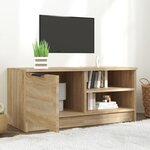 vidaXL Meuble TV Chêne sonoma 80x35x36 5 cm Bois d'ingénierie