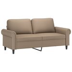 vidaXL Canapé à 2 places Cappuccino 140 cm Similicuir