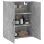 vidaXL Armoire murale gris béton 69 5x34x90 cm bois d'ingénierie