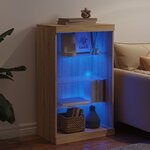 vidaXL Buffet avec lumières LED chêne sonoma 60 5x37x100 cm