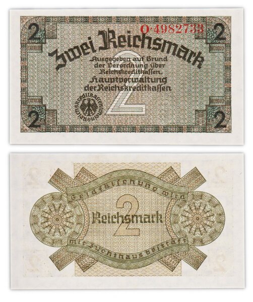 Billet de Collection 2 reichsmark 1940 1945 Allemagne - Neuf - PR127 - Reichskreditkasse