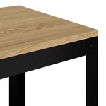 vidaXL Table d'appoint Marron clair et noir 40x40x45 cm MDF et fer