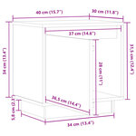 vidaXL Table de chevet Blanc 40x30x40 cm Bois de pin solide