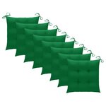 vidaXL Chaises Batavia avec coussins lot de 8 Bois de teck solide