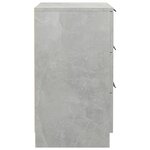 vidaXL Table de chevet Gris béton 40x36x65 cm