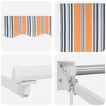 vidaXL Auvent Rétractable Multicolore 450 × 300 cm Polyester et métal