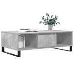 vidaXL Table basse gris béton 104x60x35 cm bois d'ingénierie